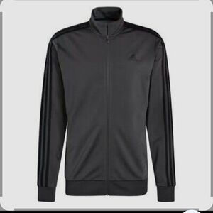 Adidas Men's Gray and Black Track Jacket